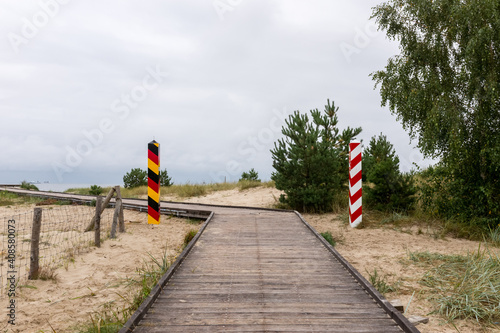German-Polish border on the Baltic coast