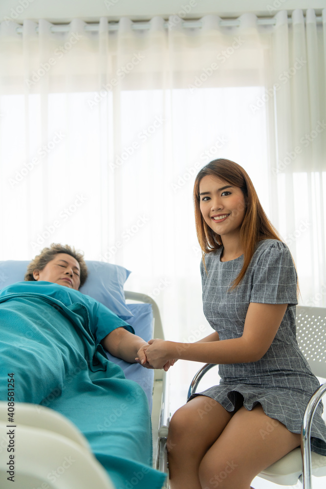 Obraz premium Senior patients with children
