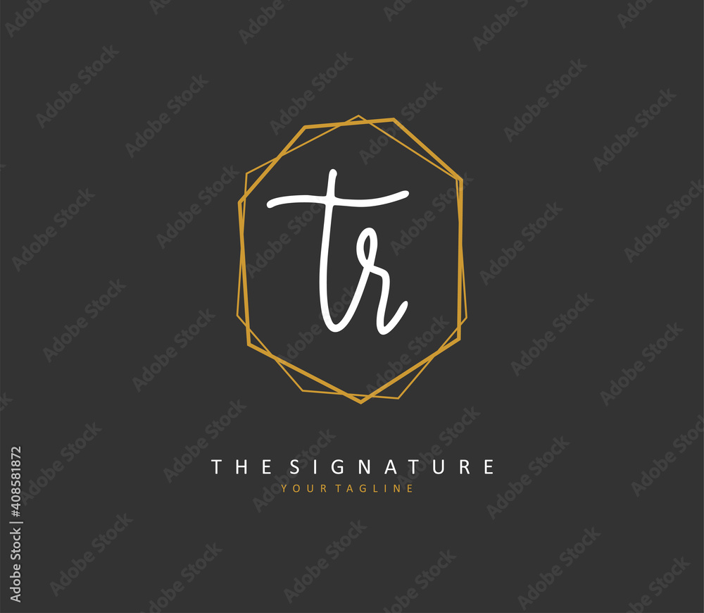 TR Initial letter handwriting and signature logo. A concept handwriting initial logo with template element. TR Initial letter handwriting and signature logo. A concept handwriting initial logo with template element.