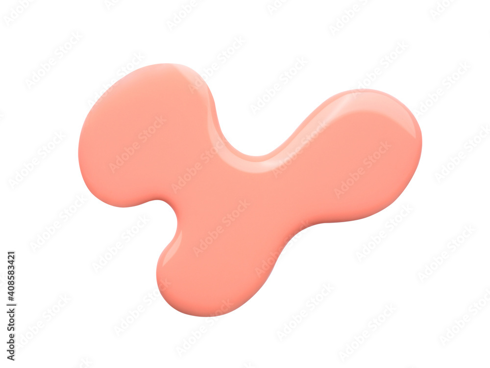 Blot of pink nail polish isolated on white Blot of pink nail polish isolated on white