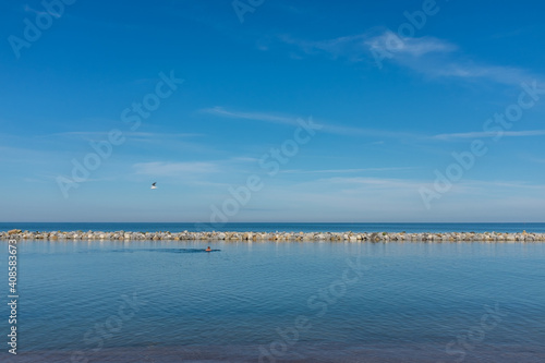 Breakwaters at the eastern beach in Darłówko © Glen
