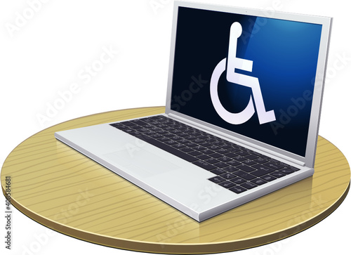 Laptop and accessibility (cutout)