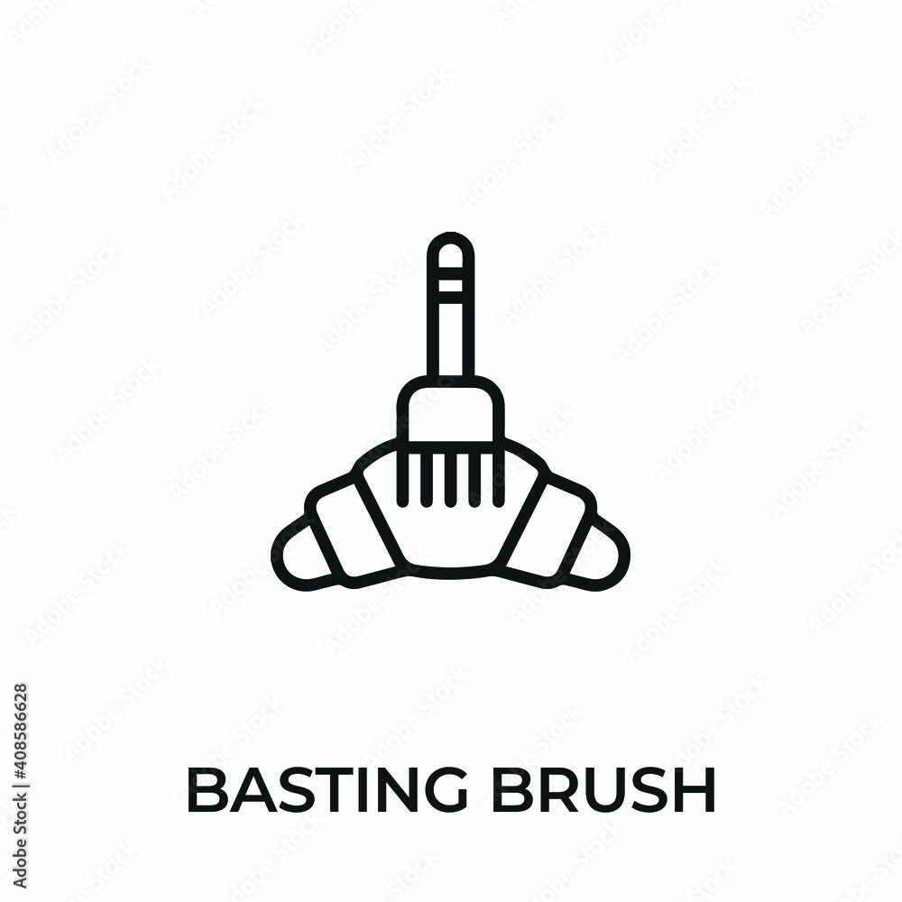 basting brush icon vector. basting brush sign symbol for modern design. Vector illustration basting brush icon vector. basting brush sign symbol for modern design. Vector illustration