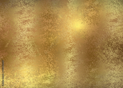 Golden abstract decorative paper texture background for artwork - Illustration