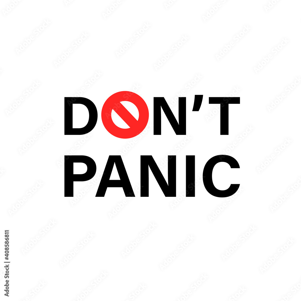 Don't panic poster. Clipart image