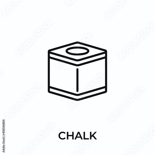 chalk icon vector. billiards chalk sign symbol for modern design. Vector illustration