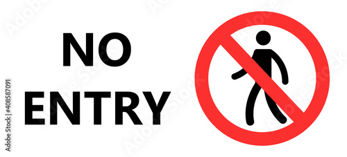 No entry sign. Clipart image.