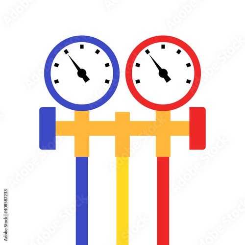 HVAC gauge icon. Clipart image isolated on white background.