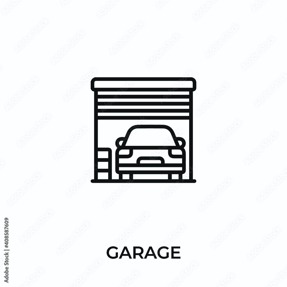 garage icon vector. garage sign symbol for modern design. Vector illustration garage icon vector. garage sign symbol for modern design. Vector illustration