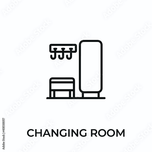 changing room icon vector. changing room sign symbol for modern design. Vector illustration