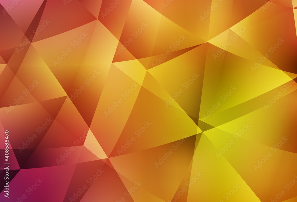 Light Red, Yellow vector polygon abstract background. Light Red, Yellow vector polygon abstract background.