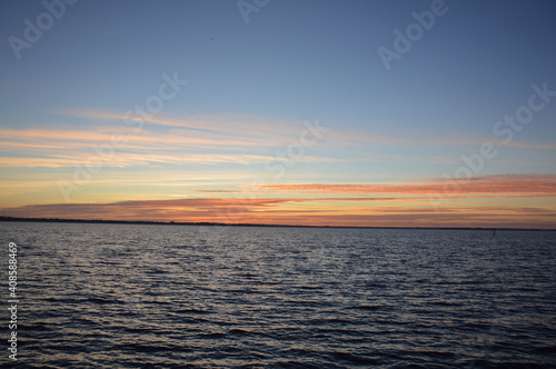 sunset over the sea