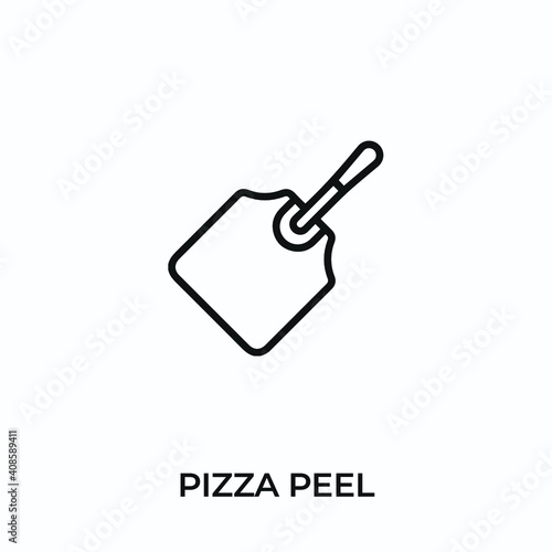 pizza peel icon vector. pizza slicer sign symbol for modern design. Vector illustration