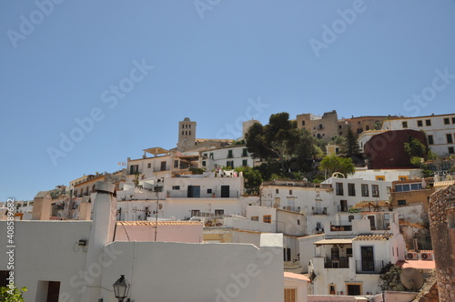 View of the cathedral in Dalt Vila, Ibiza