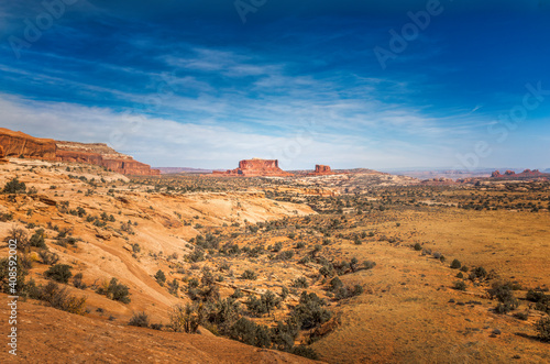 Scenic view on the Navajo Rocks in Utah, USA