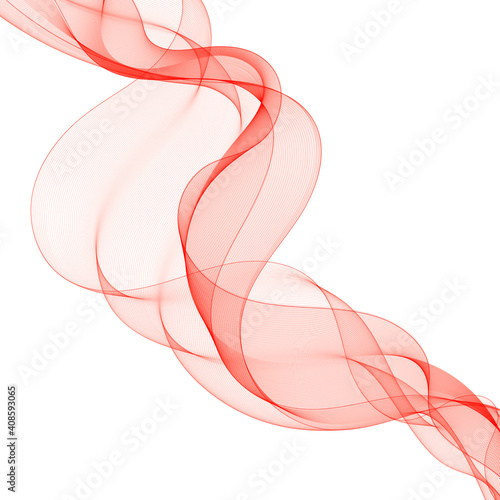 Beautiful red fractal. Waved Background. Vector Illustration. eps 10 © Kateryna