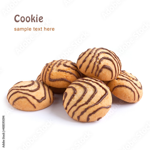 Crumbly cookies with chocolate stripes