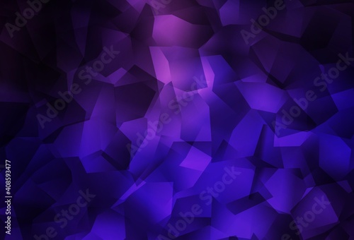 Dark Purple, Pink vector triangle mosaic background.