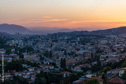 sunset over the city © Amer