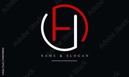 OH, HO, O, H abstract letters logo monogram