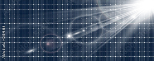 solar panel with sunlight 2