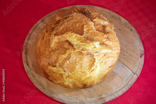 Freshly homebaked bread, rustic style