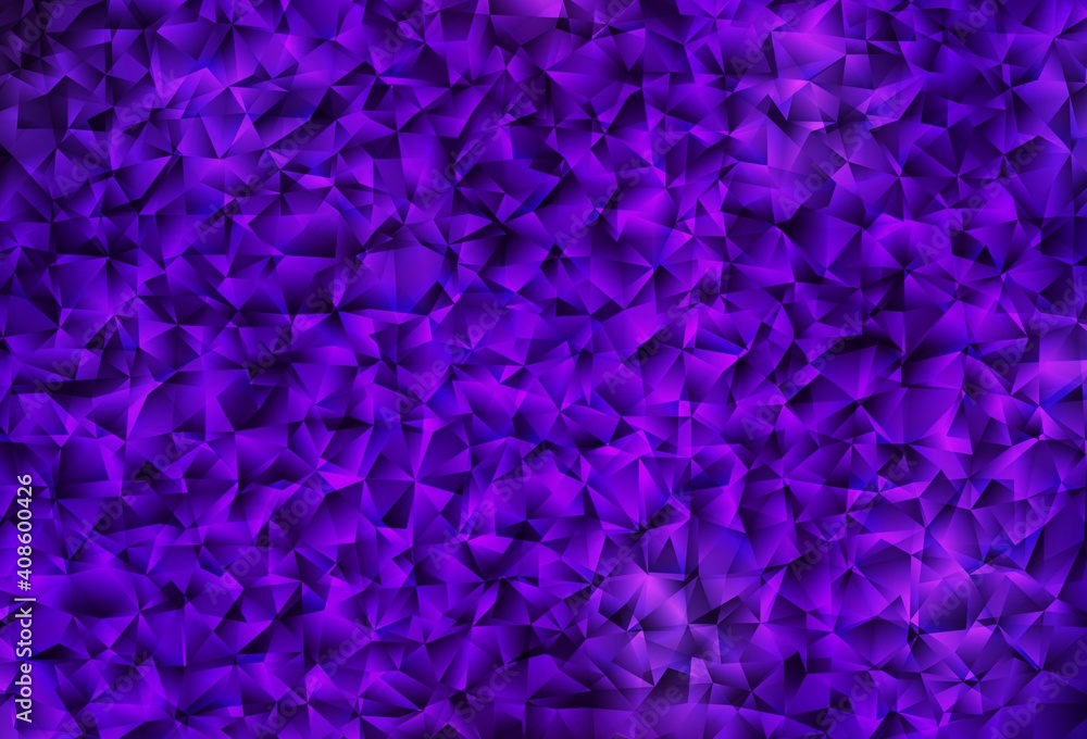 Dark Purple vector triangle mosaic template.