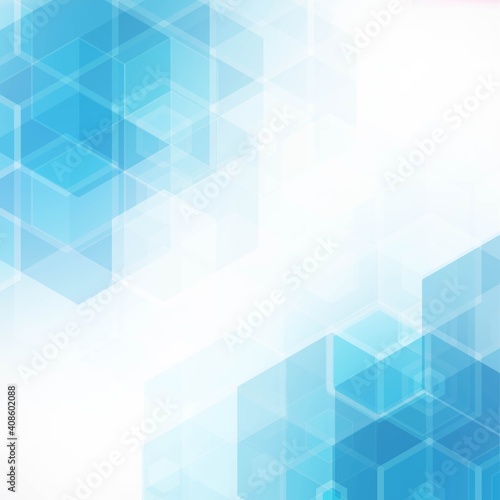 Geometric shapes background. Colorful mosaic pattern. Blue hexagons. eps 10