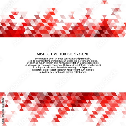 Abstract red background. Geometric illustration. Vector triangle. Poligonal style. eps 10