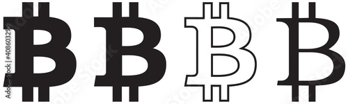 SYMBOLE BITCOIN NOIR
