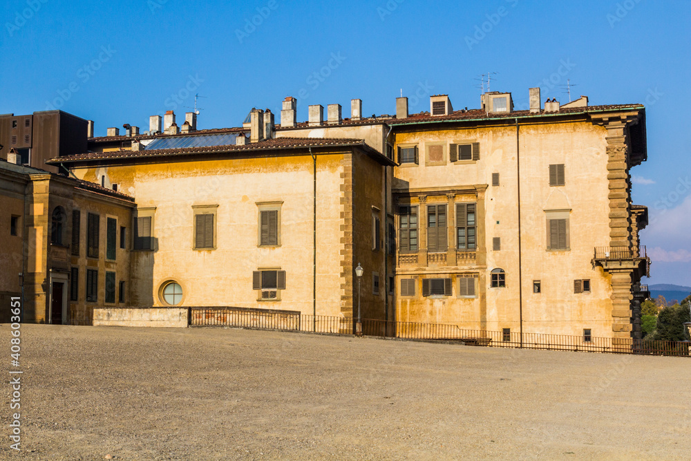 View of Pitti palace in Florence, Italy