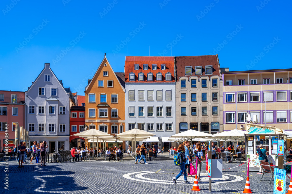 Rathausplatz, Augsburg, Bayern, Deutschland 