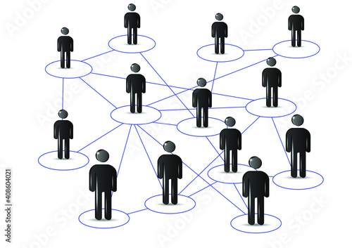 Teamwork, networking and community concept. Vector illustration