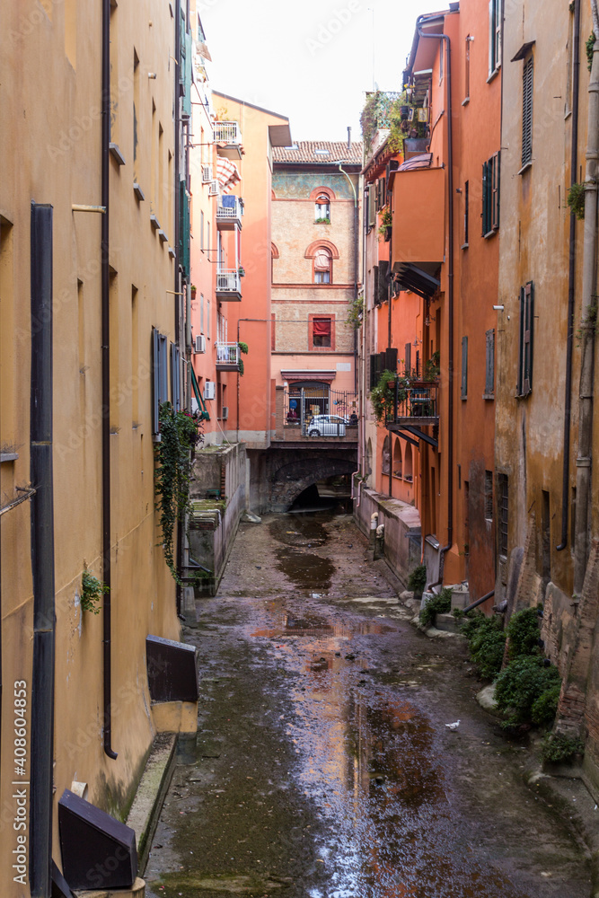 Water canal in Bologna, Italy