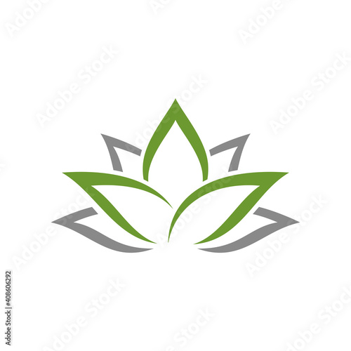 Abstract lotus flower logo design template vector design