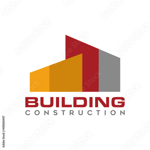 Modern abstract commercial building logo design template vector design