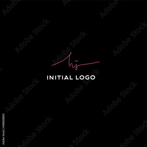 HJ handwritten logo for identity