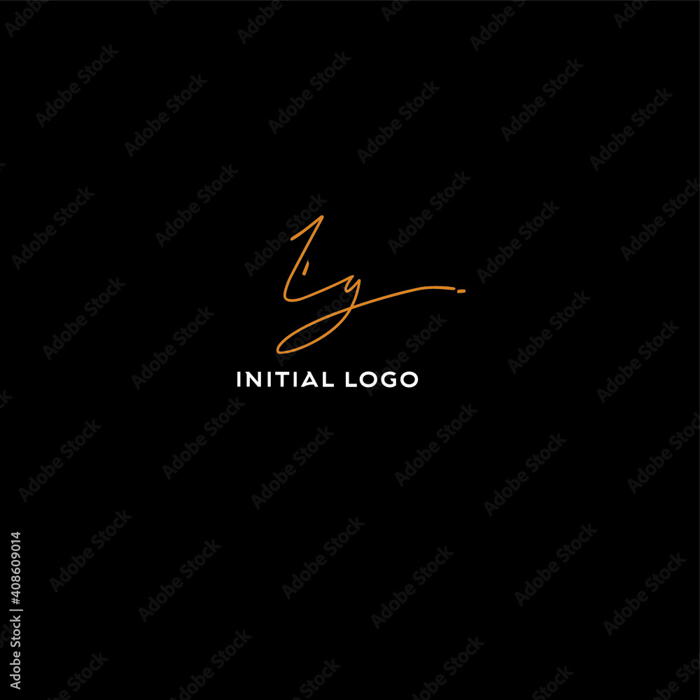 LY handwritten logo for identity LY handwritten logo for identity