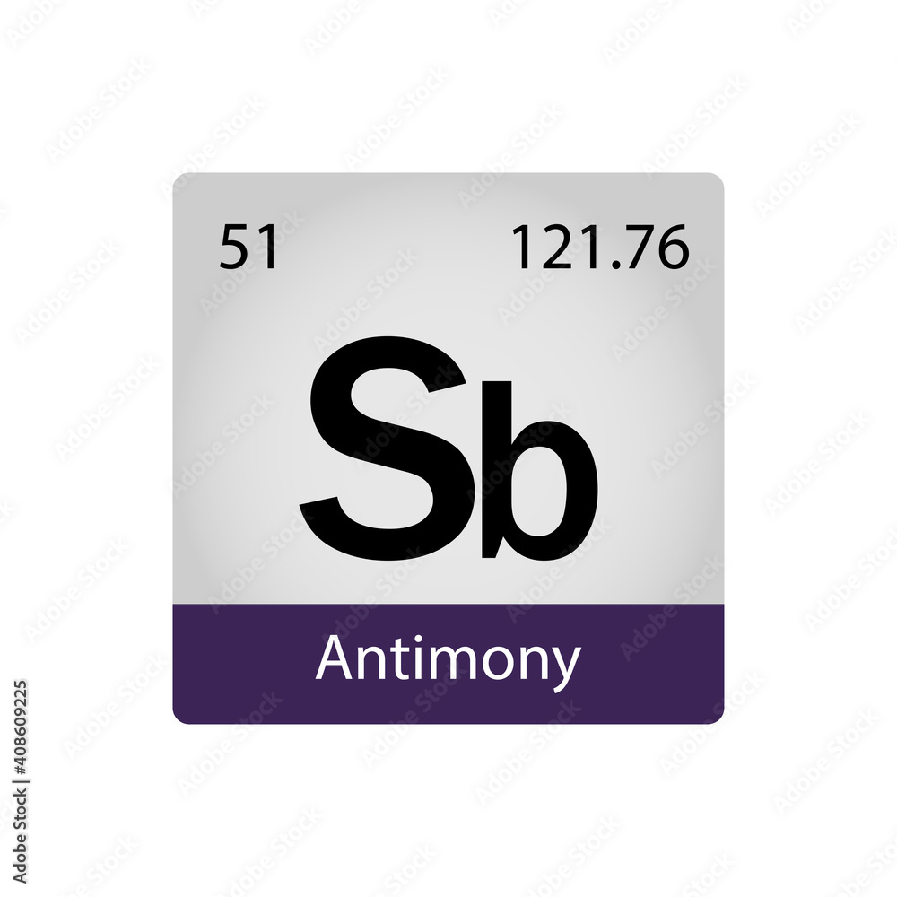 51 chemistry element. Antimony element periodic table. Cadmium concept ...