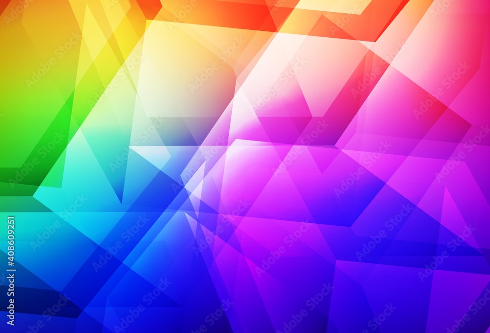 Obraz premium Dark Multicolor vector shining triangular backdrop.