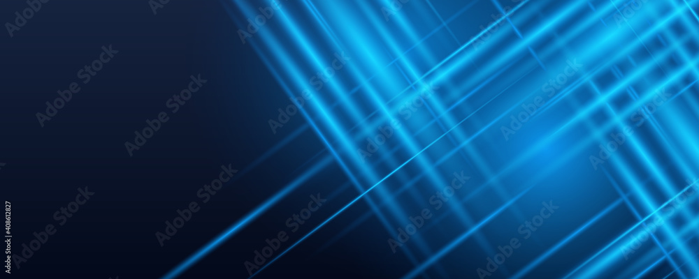 Dark blue light abstract background on black background. Abstract 3D Technology concept. Big Data and Artificial Intelligence represented as a High Tech Futuristic Particle Network. Dark blue light abstract background on black background. Abstract 3D Technology concept. Big Data and Artificial Intelligence represented as a High Tech Futuristic Particle Network.