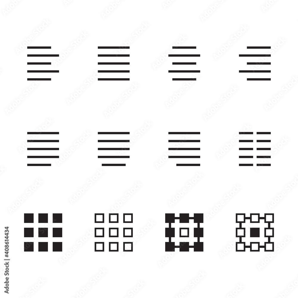 Edit text vector icon. Align icon Edit text vector icon. Align icon
