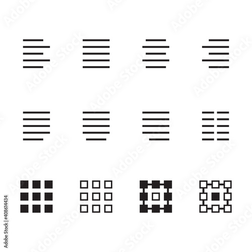 Edit text vector icon. Align icon