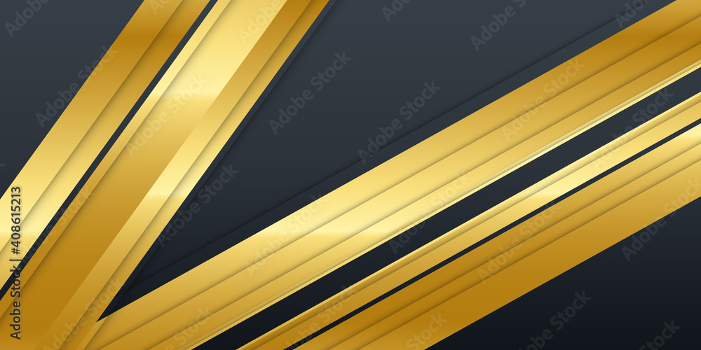 Abstract gold lines background with glow effect. Gold bar abstract metal background with light