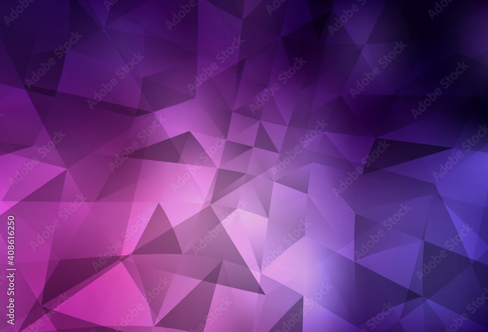 Dark Pink vector gradient triangles template. Dark Pink vector gradient triangles template.