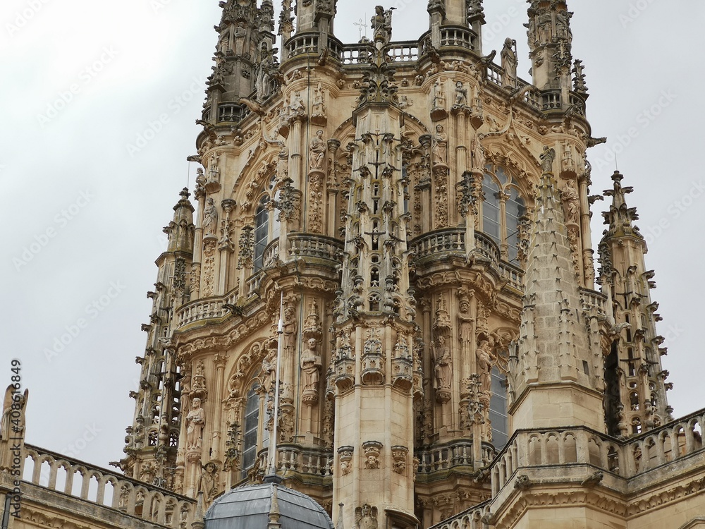 Detail of the Burgos Cathedral in Spain