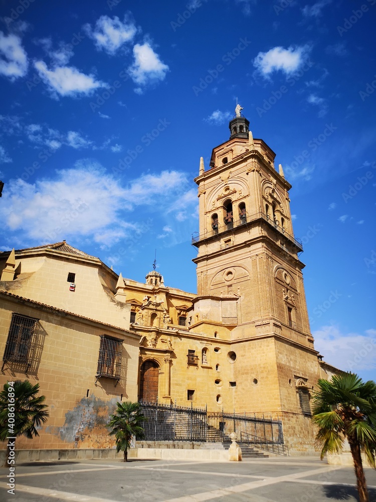 church in the sunny sky of Spain