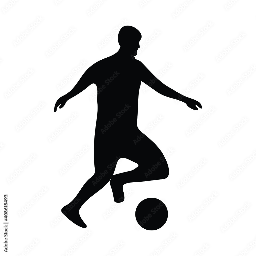 Football, Soccer Silhouette Vector Design Illustration