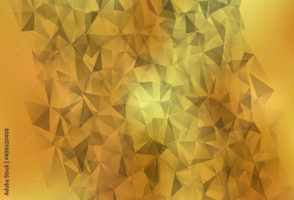 Dark Yellow vector polygonal background. Dark Yellow vector polygonal background.
