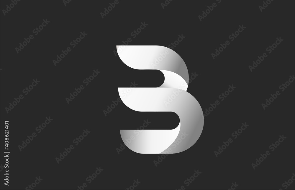 B black and white gradient alphabet letter logo for branding and business. Design for lettering and corporate identity. Creative template icon B black and white gradient alphabet letter logo for branding and business. Design for lettering and corporate identity. Creative template icon